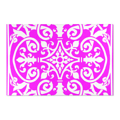 Scrollwork Indoor/Outdoor Rug Raspberry