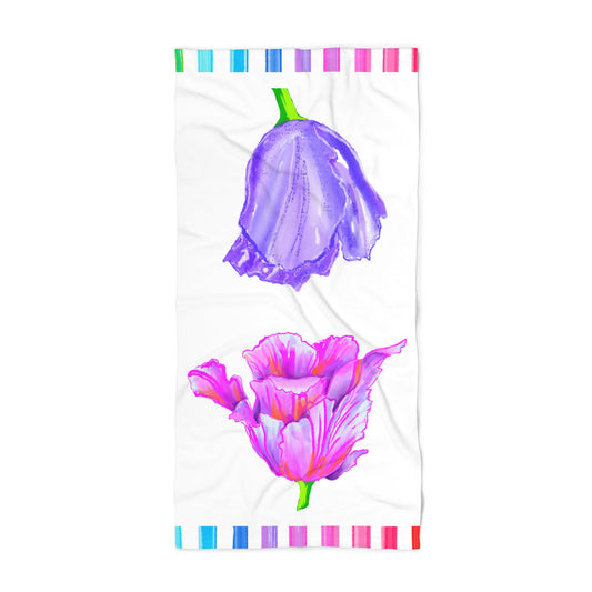 Tulip Love Beach or Bath Towel