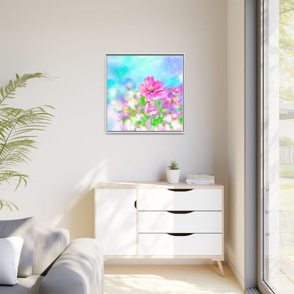 Flower Fun Framed Matte Canvas