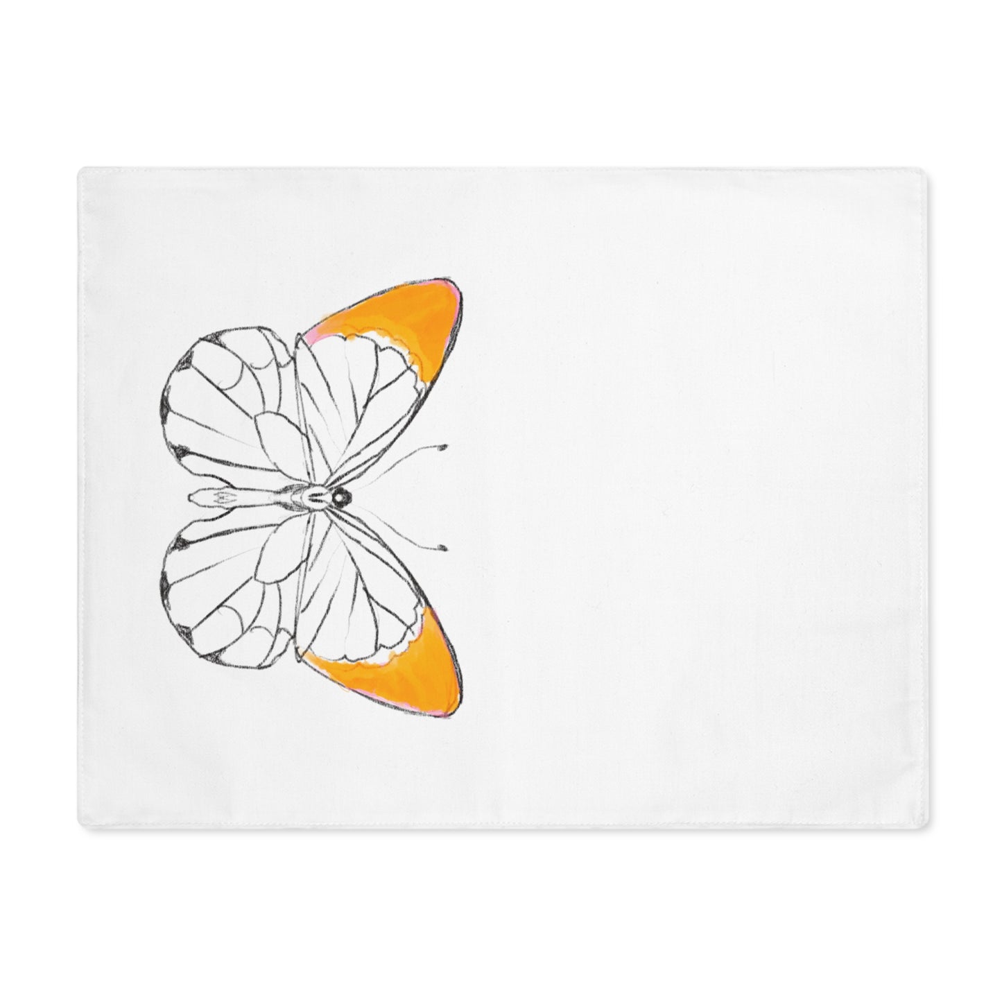 Placemat, 1pc Lucy Butterfly Light Orange