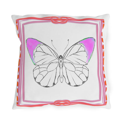 Chroma Outdoor Pillow Raspberry Orange "Light from within..."