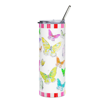 Tumblers, 20oz  Stainless Steel Watercolor Butterflies