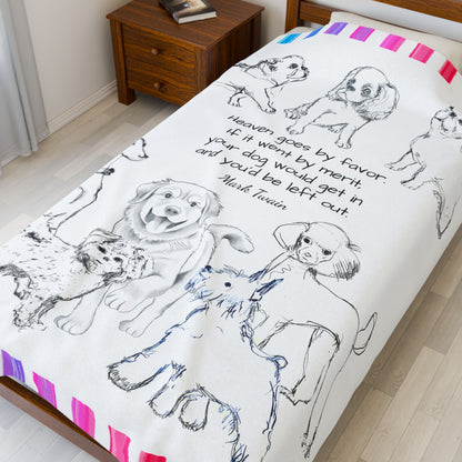 Dogi Fun Inspirational, Velveteen Plush Blanket
