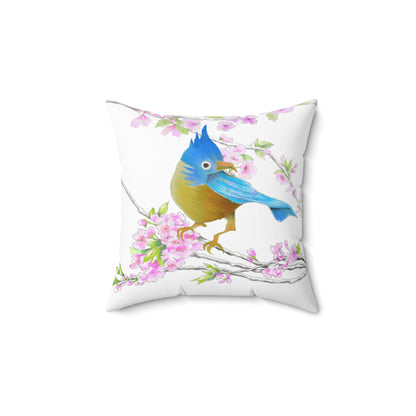 Jolly Birds Spun Polyester Square Pillow