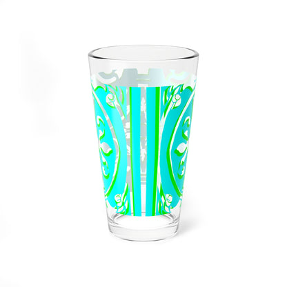 Mixing Glass, 16oz Scrollwork Art