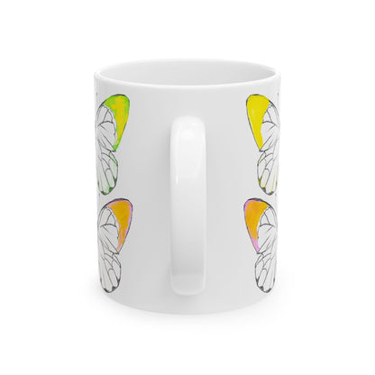 Chroma Ceramic Mug, (11oz, 15oz) yellow orange