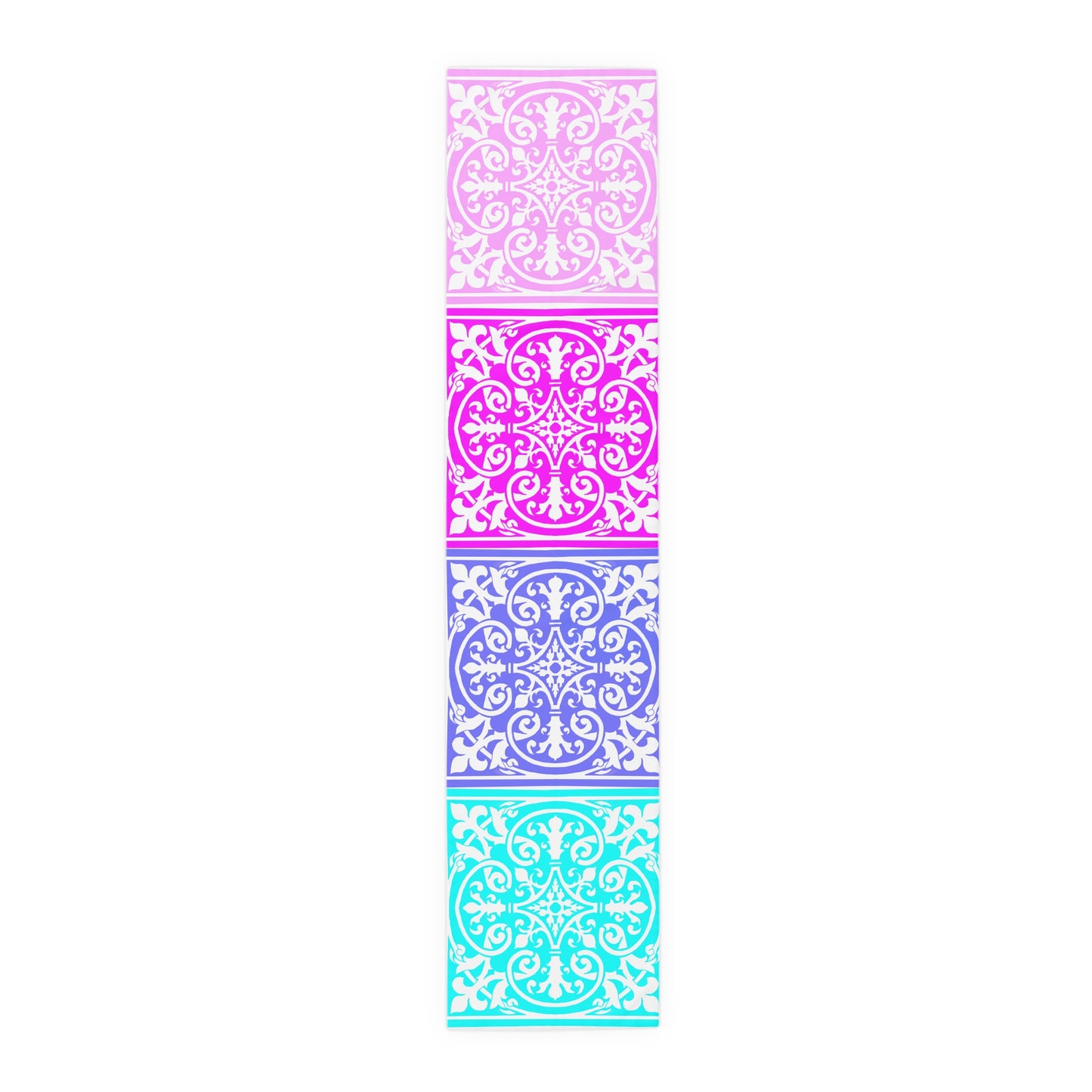 Table Runner Scroll Work Art (Cotton or Poly)