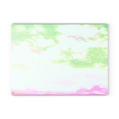 Glass Cutting Board Watercolor Landscape