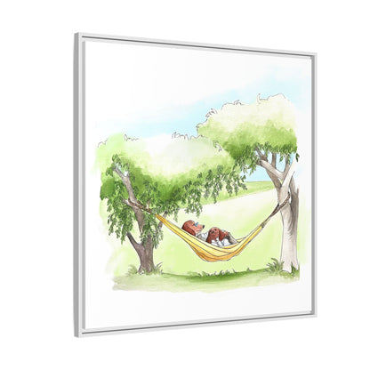 Dogi Fun Matte Canvas Framed