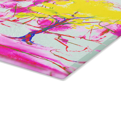 Glass Cutting Board Watercolor Landscape