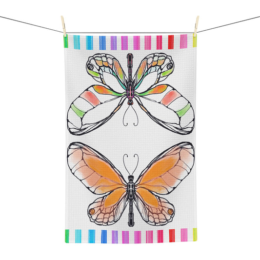 Flutterstripe Microfiber Tea Towel