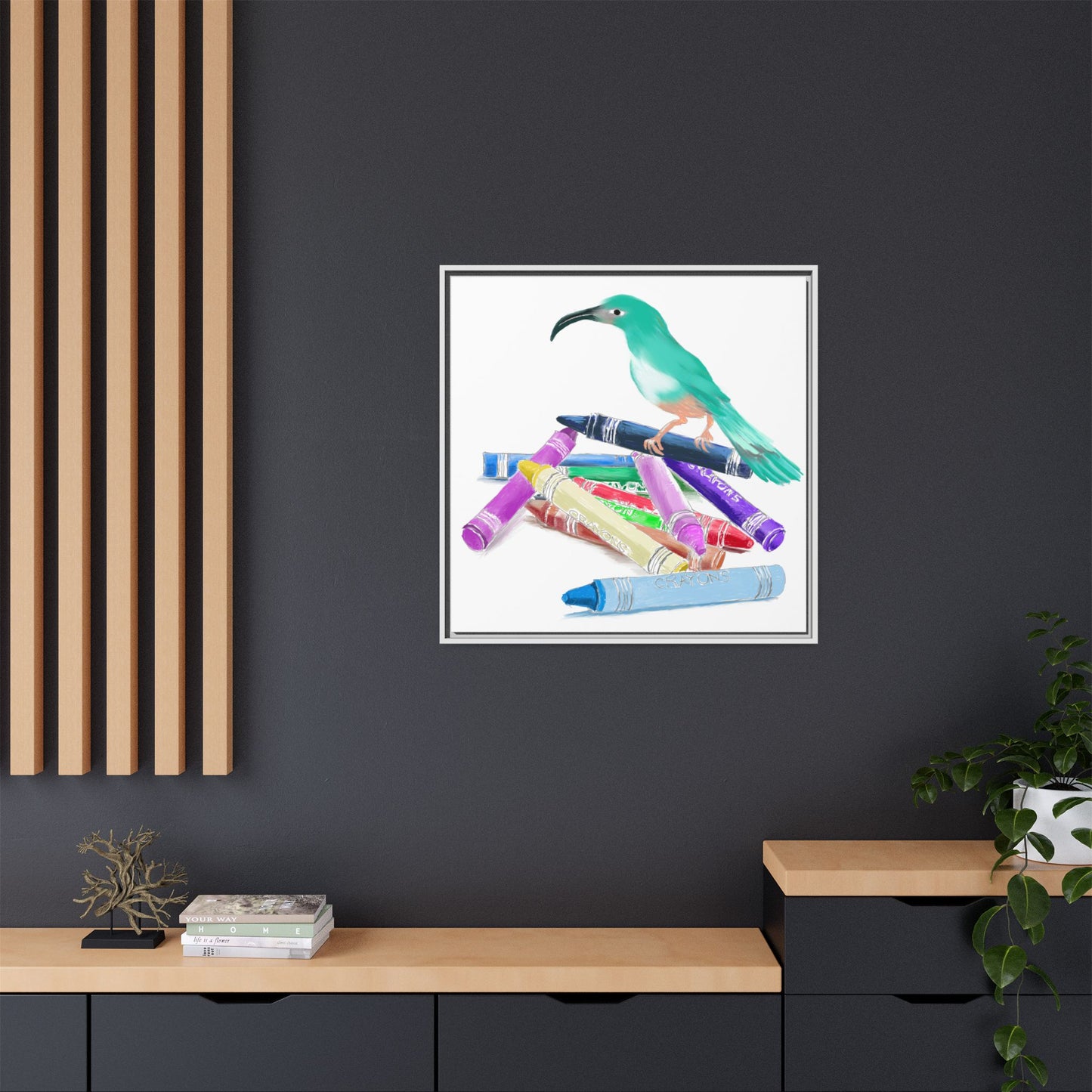 Jolly Birds Matte Canvas Framed