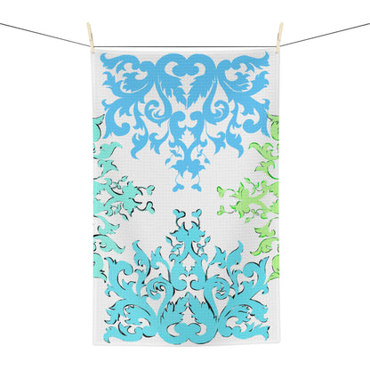 Microfiber Tea Towel Classic Fun Aqua & Green