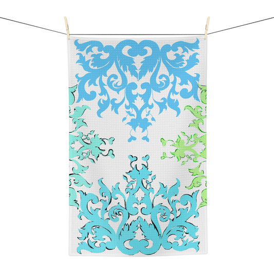 Microfiber Tea Towel Classic Fun Aqua & Green