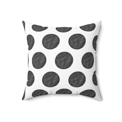 Polka Dot Joy Polyester Square Pillow “Dare to…”