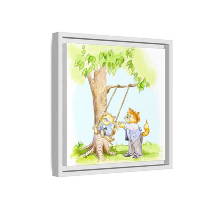Kitty Fun Matte Canvas Framed