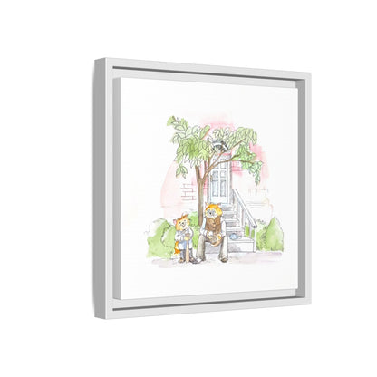 Kitty Fun Matte Canvas Framed