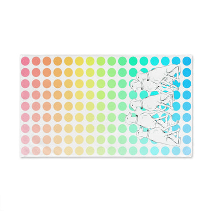 Dogi Fun Hand Towel, Dalmatians and Multi-Color Polka Dots