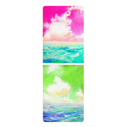 Rubber Yoga Mat Yoga By the Ocean