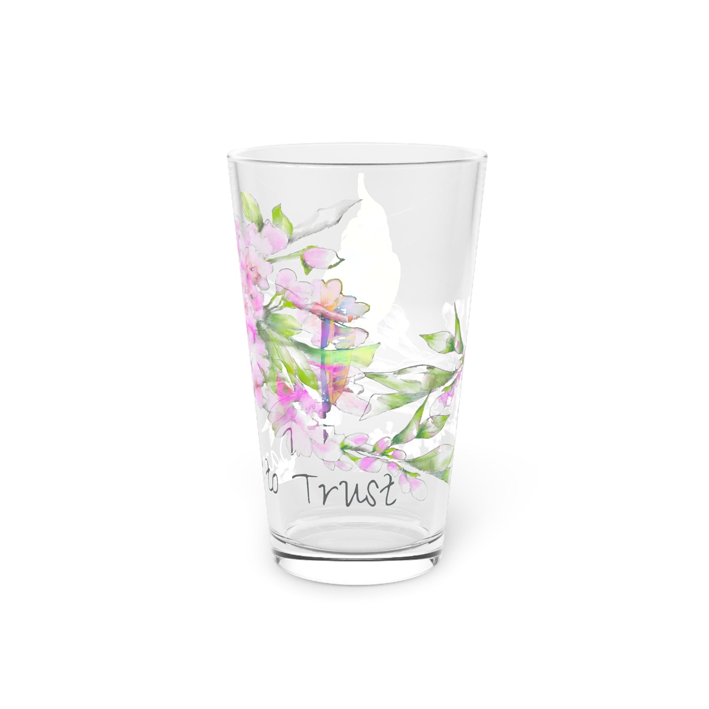 Cherry Chirp Pint Glass "Dare to Trust"