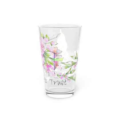 Cherry Chirp Pint Glass "Dare to Trust"