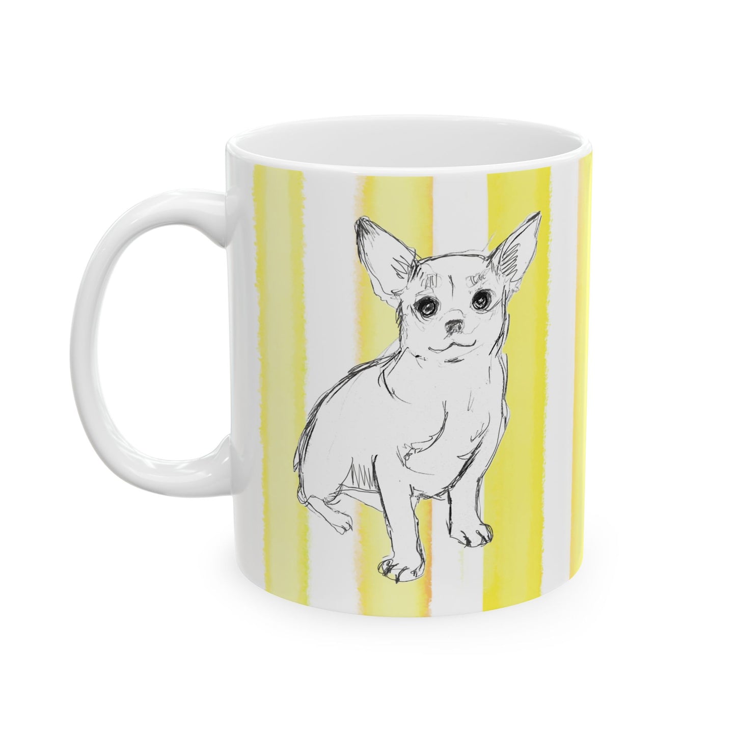 Dogi Fun Mug with Yellow Stripes