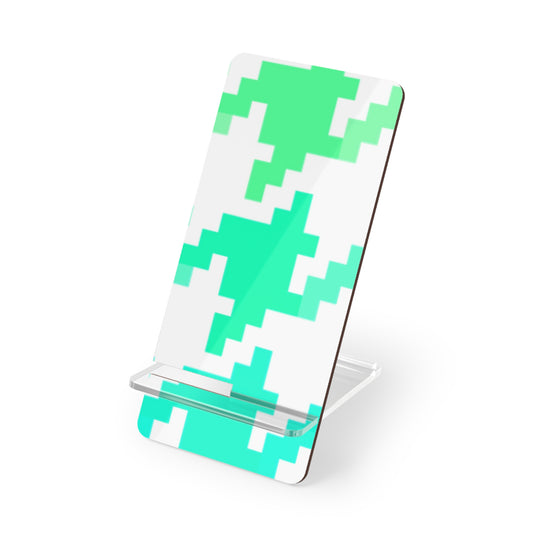 Houndstooth Smartphone Display Stand (Shades of Green and Aqua)