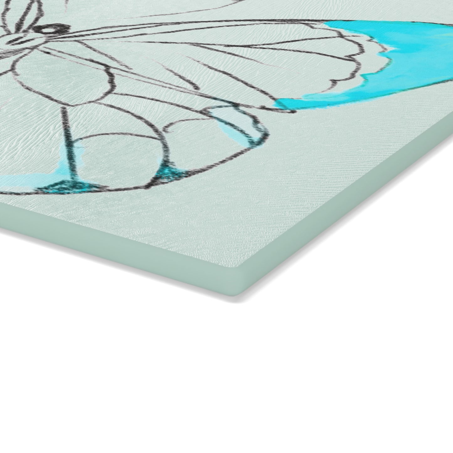 Chroma Glass Cutting Board Aqua