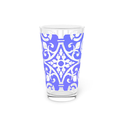 Scrollwork Pint Glass Lilac