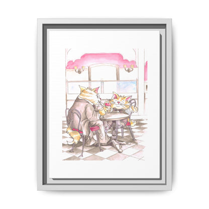 Kitty Fun Matte Canvas Framed