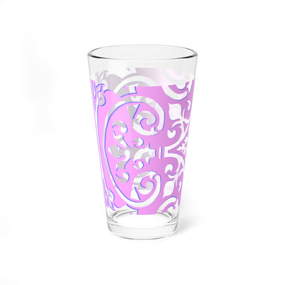 Mixing Glass, 16oz Scrollwork Art