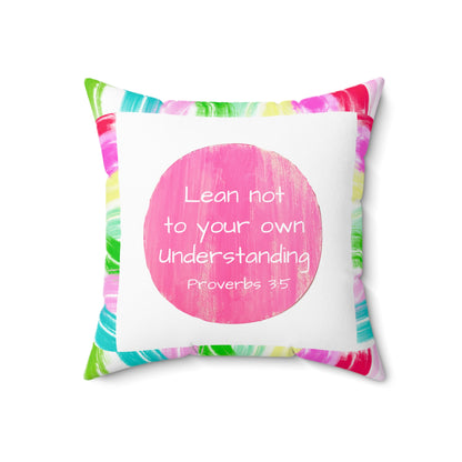 Mega Dot Polyester Square Pillow Lean not to your own understanding Polka Dot