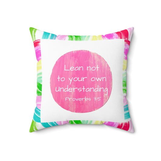 Mega Dot Polyester Square Pillow Lean not to your own understanding Polka Dot
