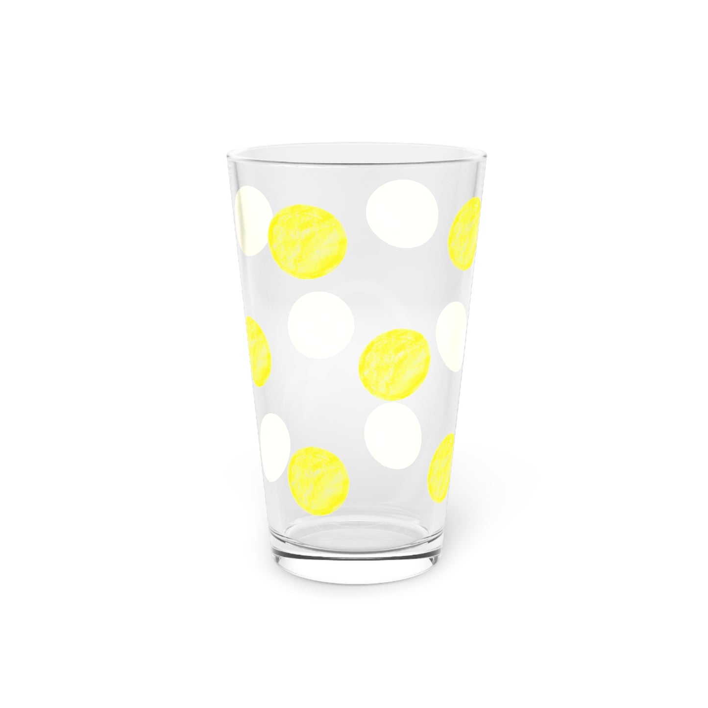 Polka Dot in Yellow,  Pint Glass, 16oz