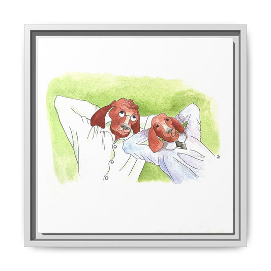 Dogi Fun Matte Canvas Framed