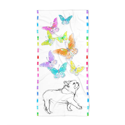 Dogi Butterfly Flutter Beach or Bathroom Towel
