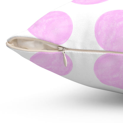 Polka Dot Joy Polyester Square Pillow "Sola Gratia…”