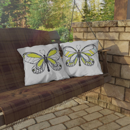 Outdoor Pillows Lulu Butterflies Yellow