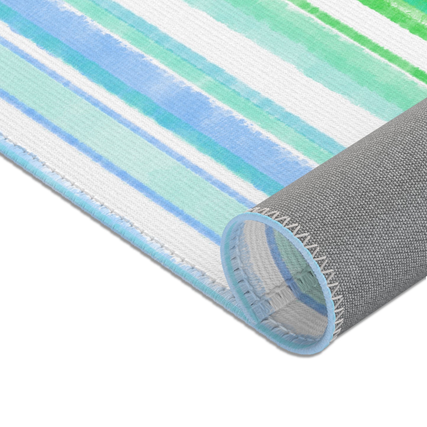 Watercolor Stripes Area Rug