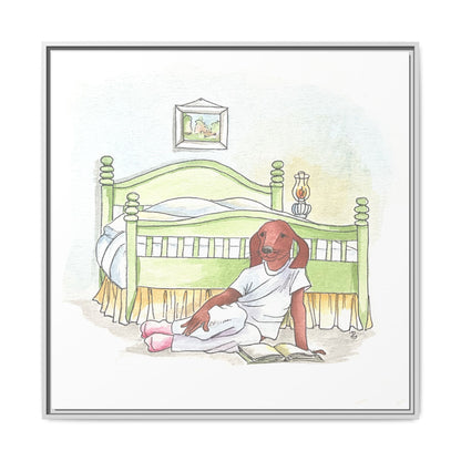 Dogi Fun Matte Canvas Framed