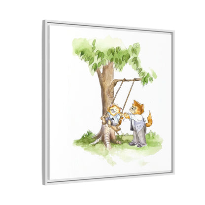 Kitty Fun Matte Canvas Framed