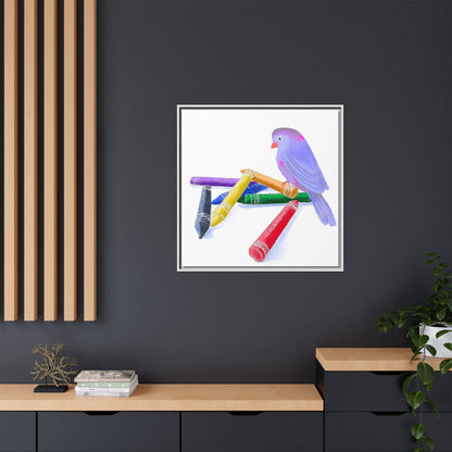 Jolly Birds Matte Canvas Framed