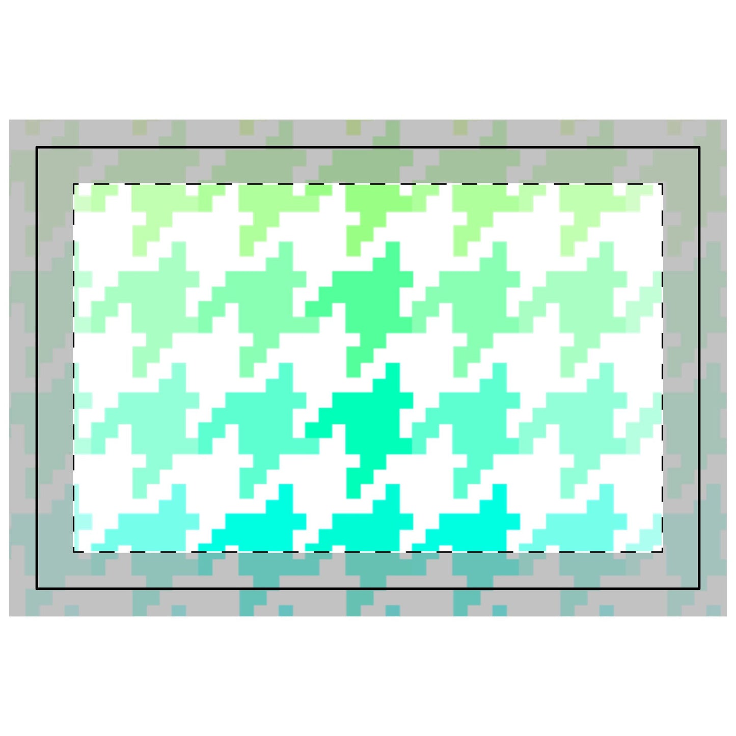 Houndstooth Fun in Green and Aqua Poly Quilted Placemat