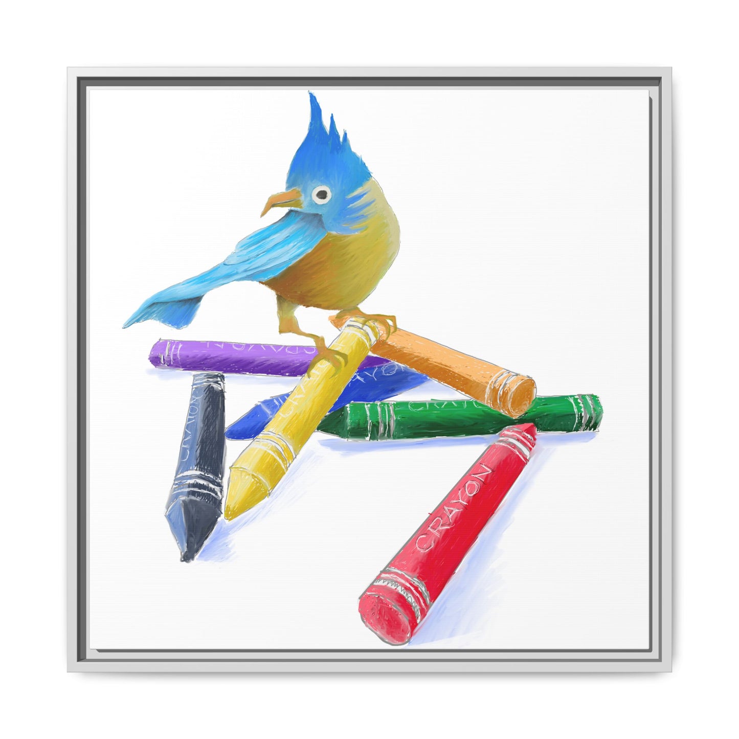 Jolly Birds Matte Canvas Framed