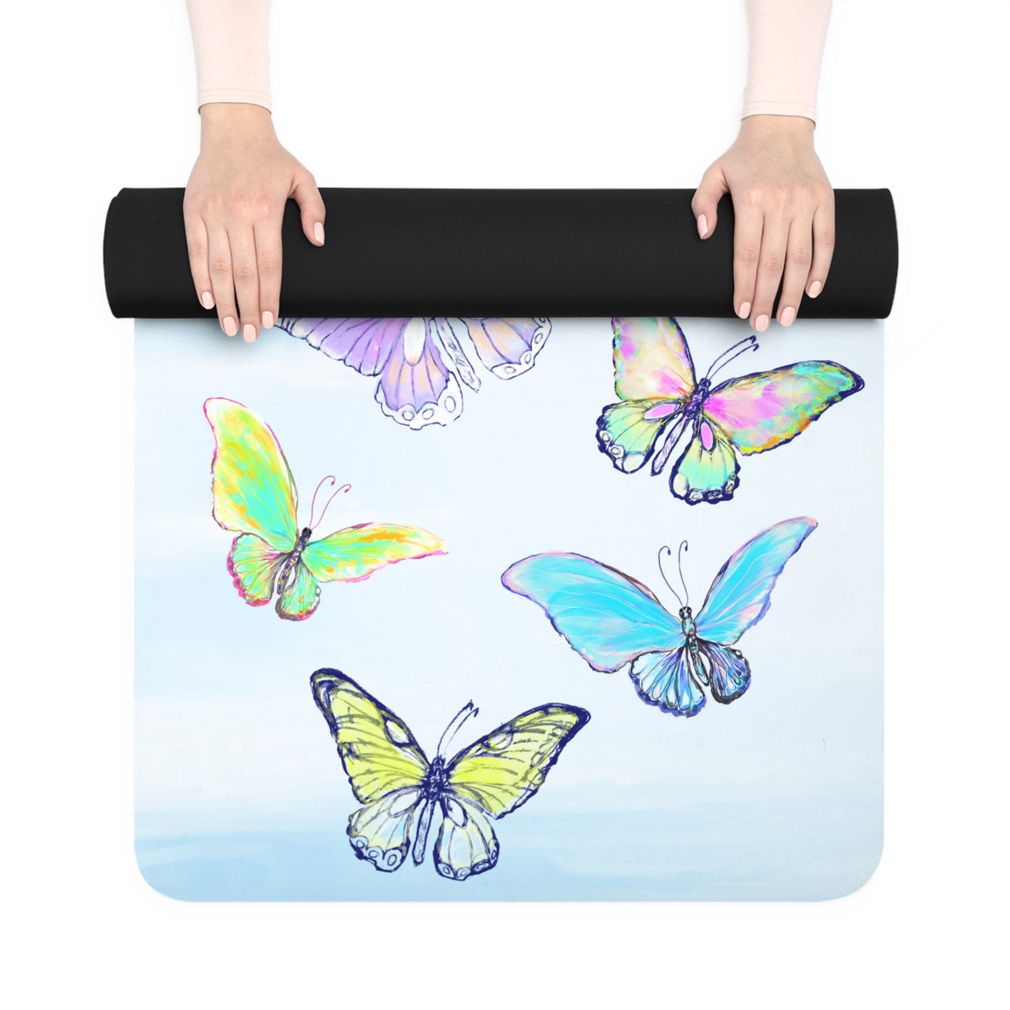 Rubber Yoga Mat Joyful Flutter Journey