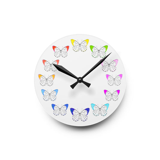Butterfly Chroma Acrylic Wall Clock