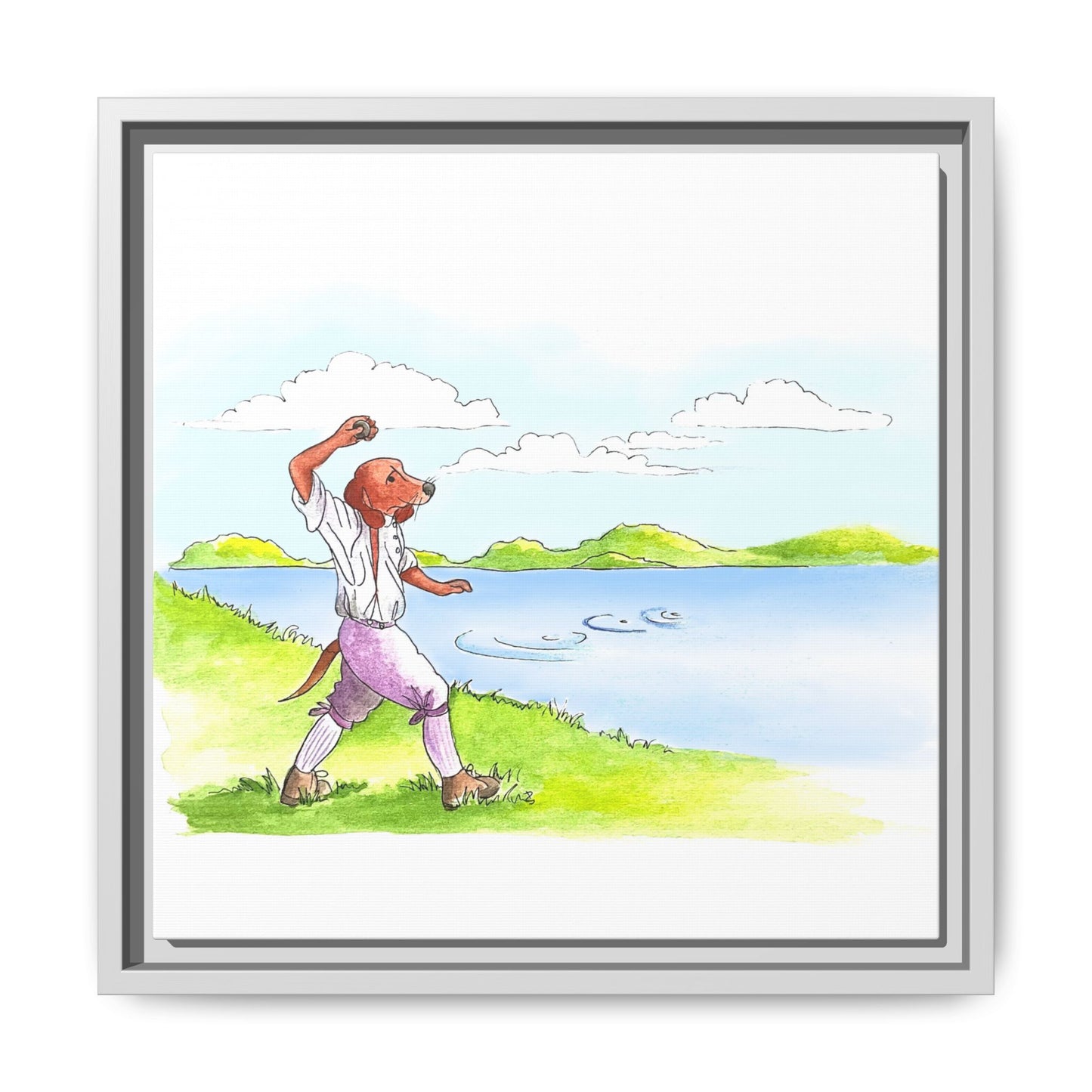 Dogi Fun Matte Canvas Framed