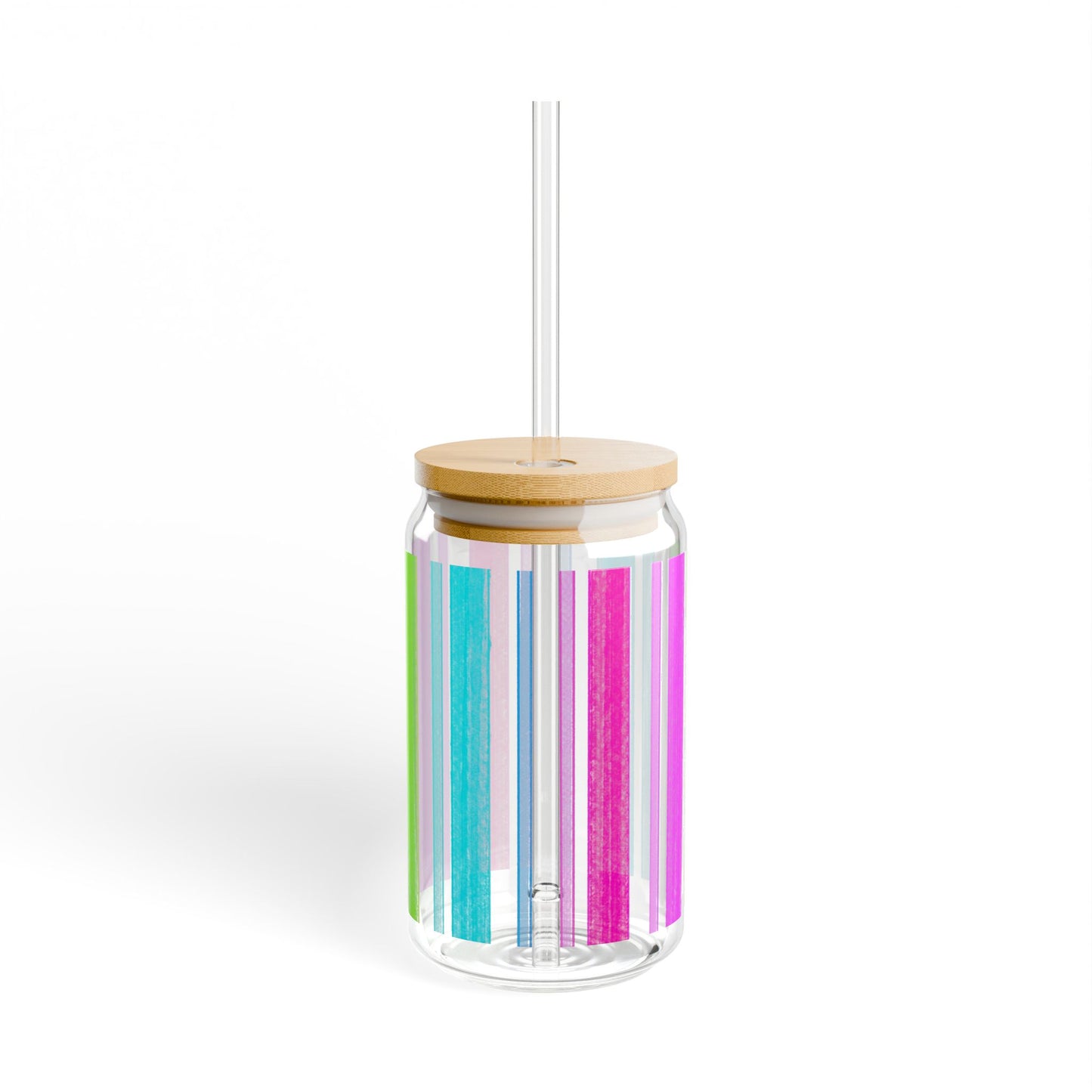 Butterfly Flutterstripe Sipper Glass, 16oz