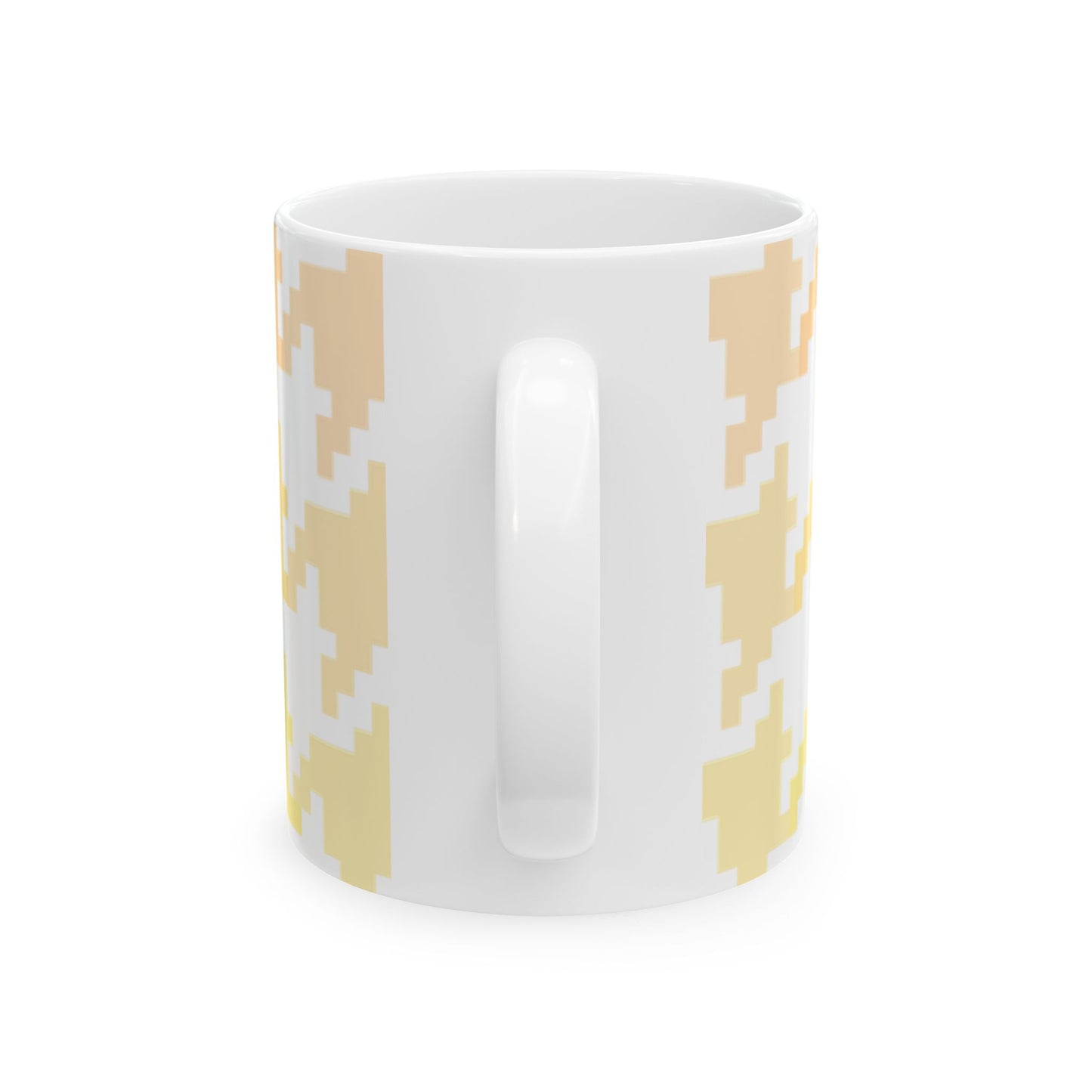 Houndstooth Fun in Orange Ceramic Mug, 11oz