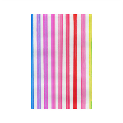 Watercolor Stripes Tea Towel